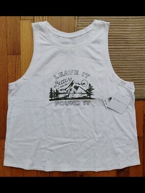 Beyond Yoga White Tank with Logo